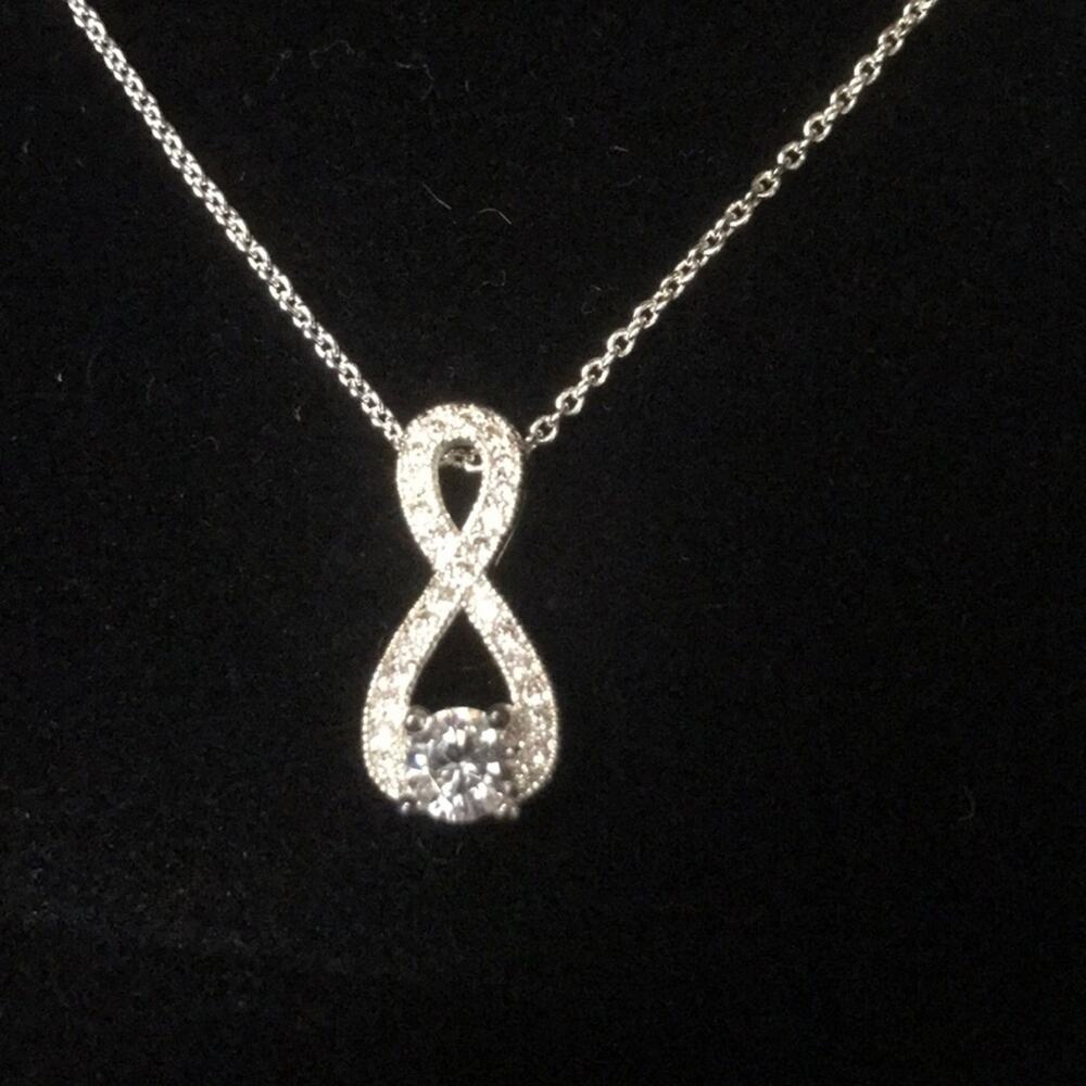 Silver infinity necklace
